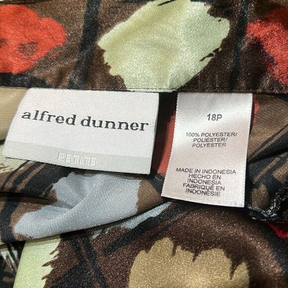 Alfred Dunner Multicolor Button-down Blouse size 18 P - Picture 5 of 5